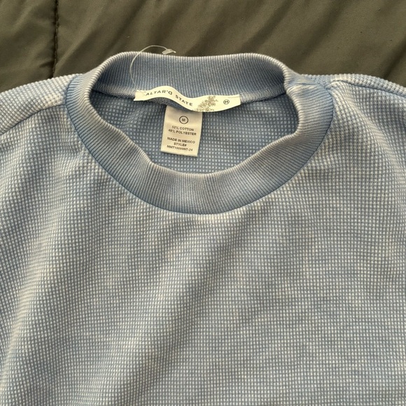 Altar’d State Blue Ruffle Top - Picture 2 of 3